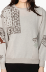 LUCILLE CASHMERE SWEATSHIRT IN DESERT TATTOO by Lana Bilzerian - Romi Boutique