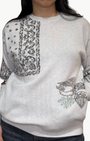 LUCILLE CASHMERE SWEATSHIRT IN DESERT TATTOO by Lana Bilzerian - Romi Boutique