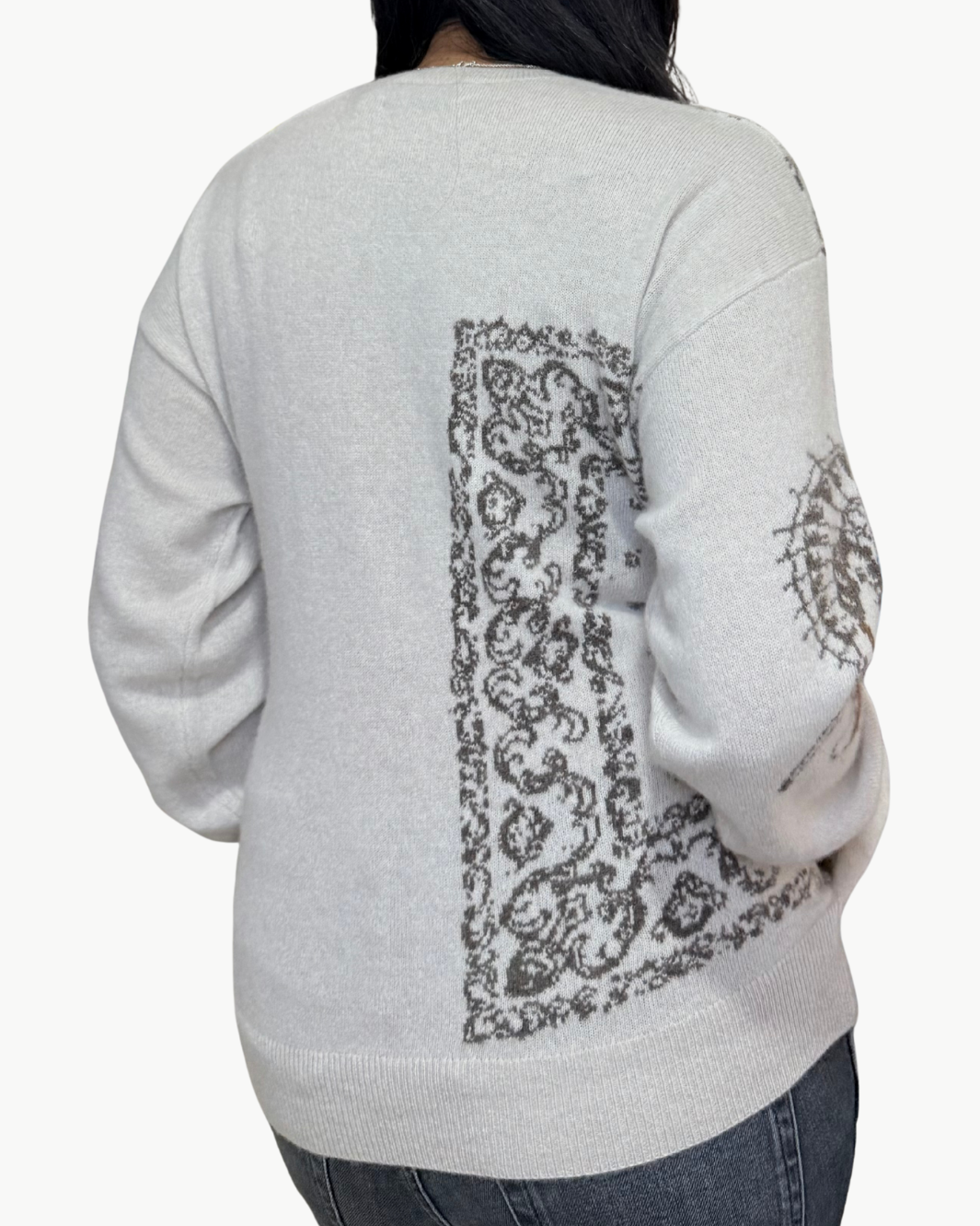 LUCILLE CASHMERE SWEATSHIRT IN DESERT TATTOO by Lana Bilzerian - Romi Boutique