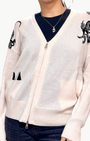 DRAGON ZIP BLOUSON IN IVORY by Lana Bilzerian - Romi Boutique