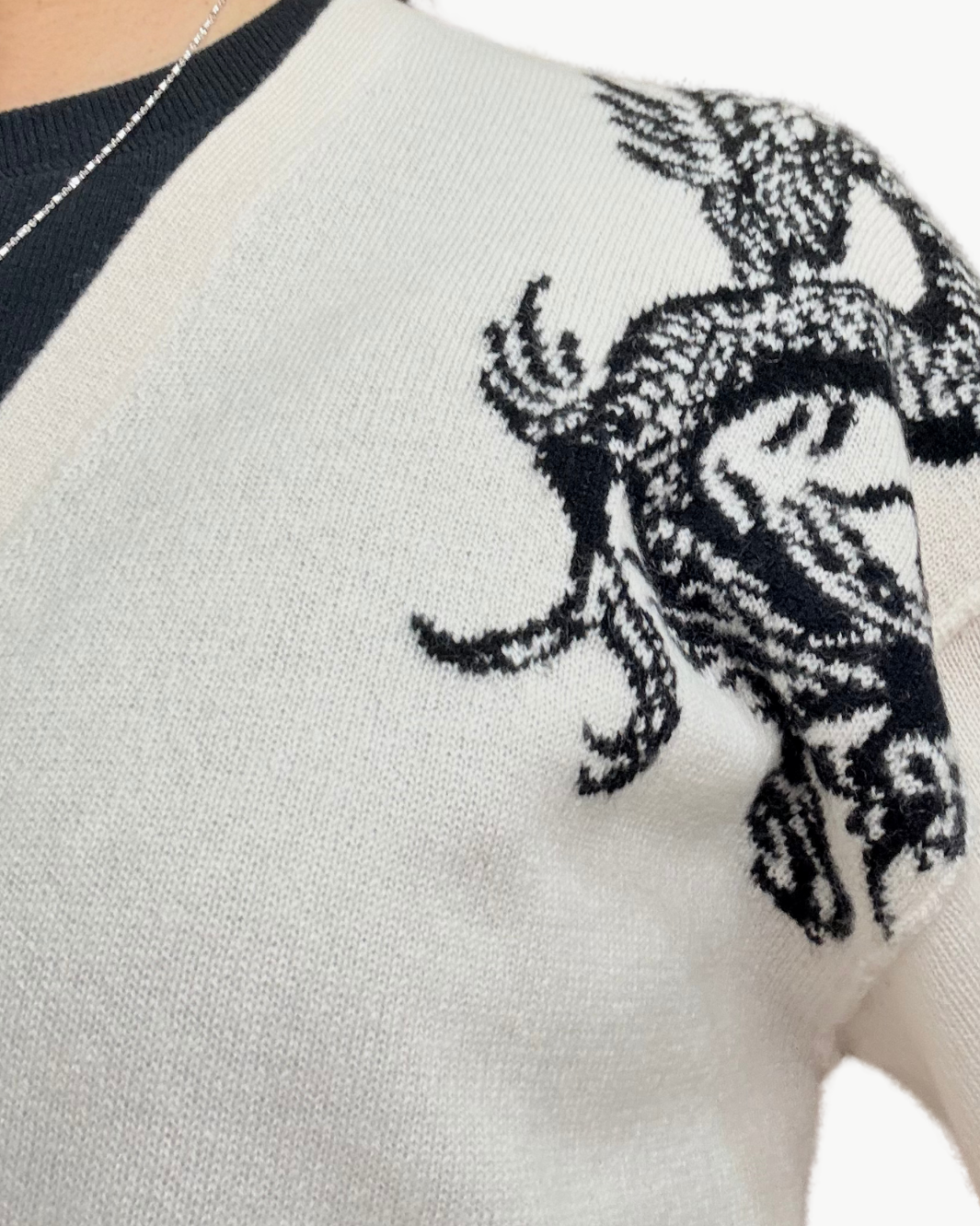 DRAGON ZIP BLOUSON IN IVORY by Lana Bilzerian - Romi Boutique