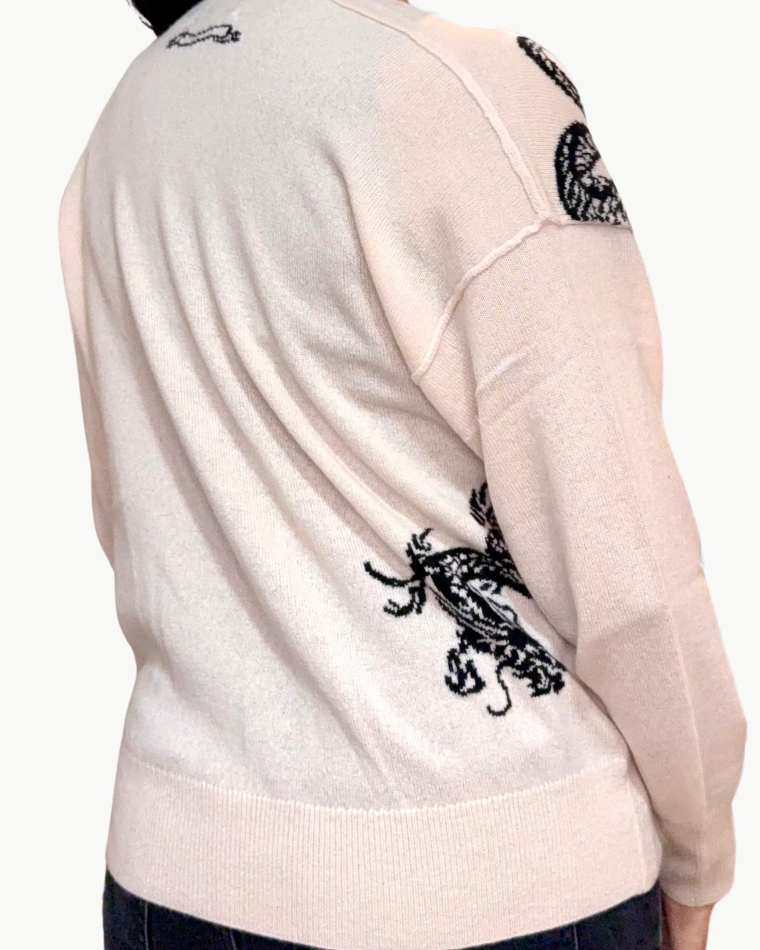 DRAGON ZIP BLOUSON IN IVORY by Lana Bilzerian - Romi Boutique