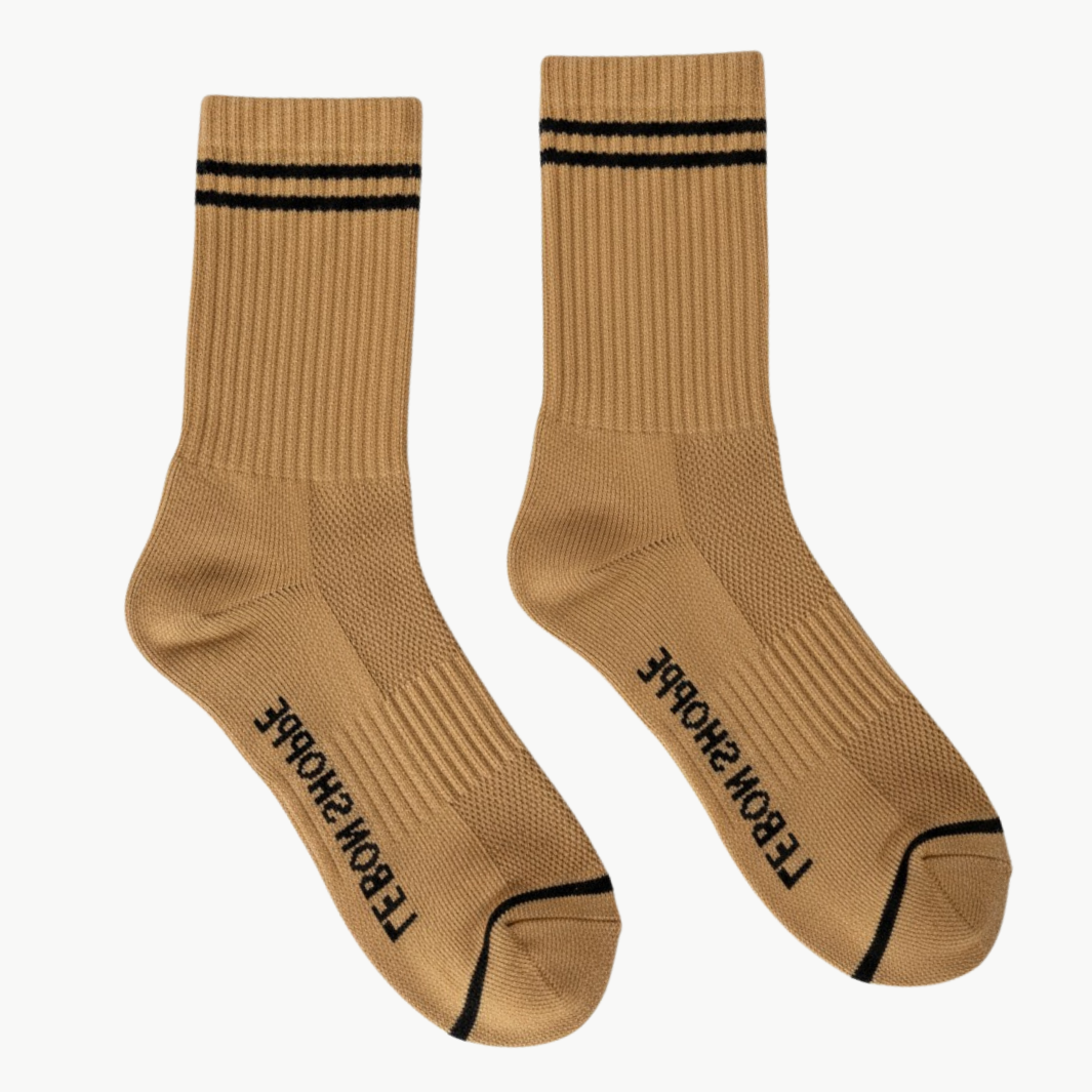 BOYFRIEND SOCKS IN BISCOTTI by Le Bon Shoppe - Romi Boutique
