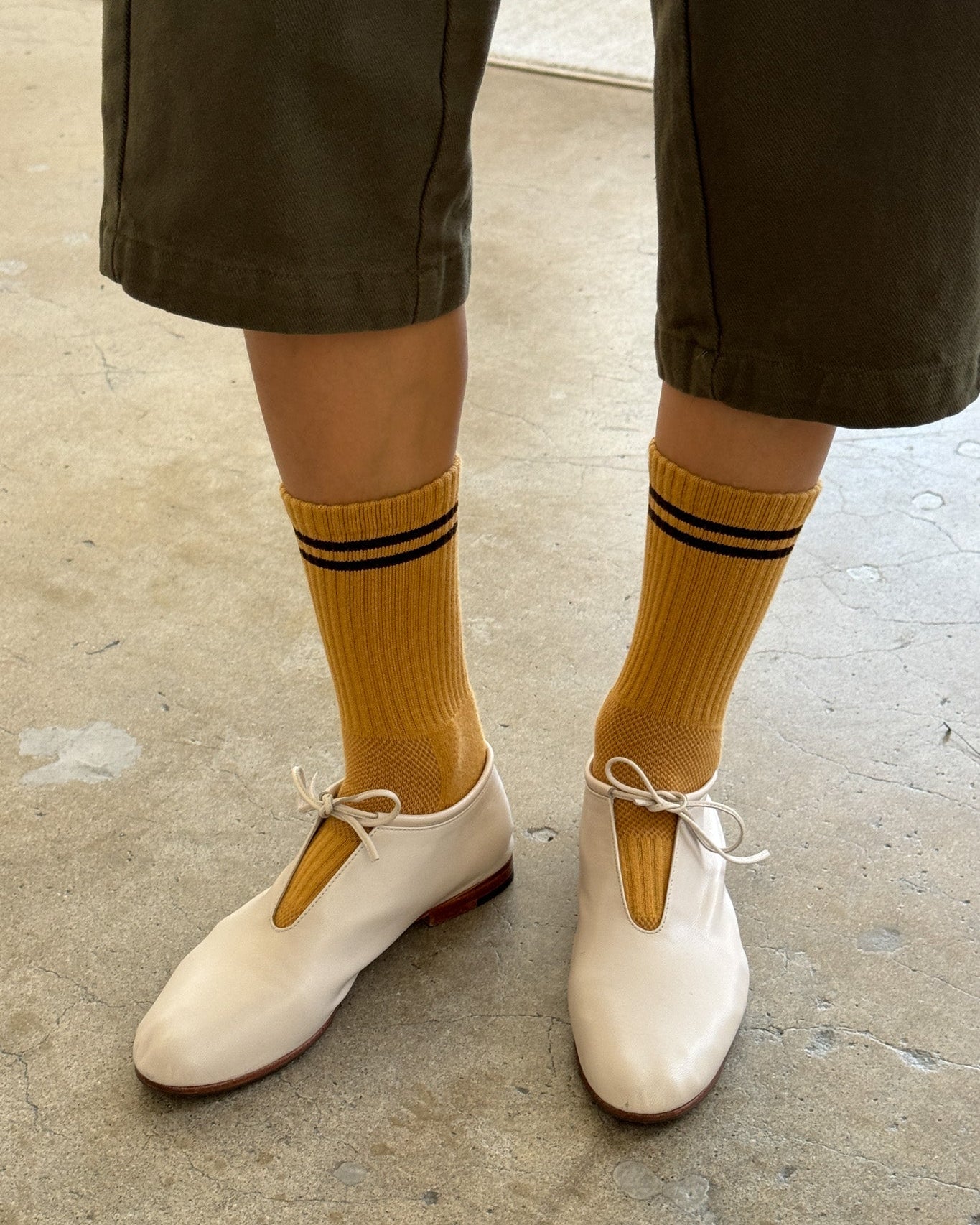 BOYFRIEND SOCKS IN BISCOTTI by Le Bon Shoppe - Romi Boutique