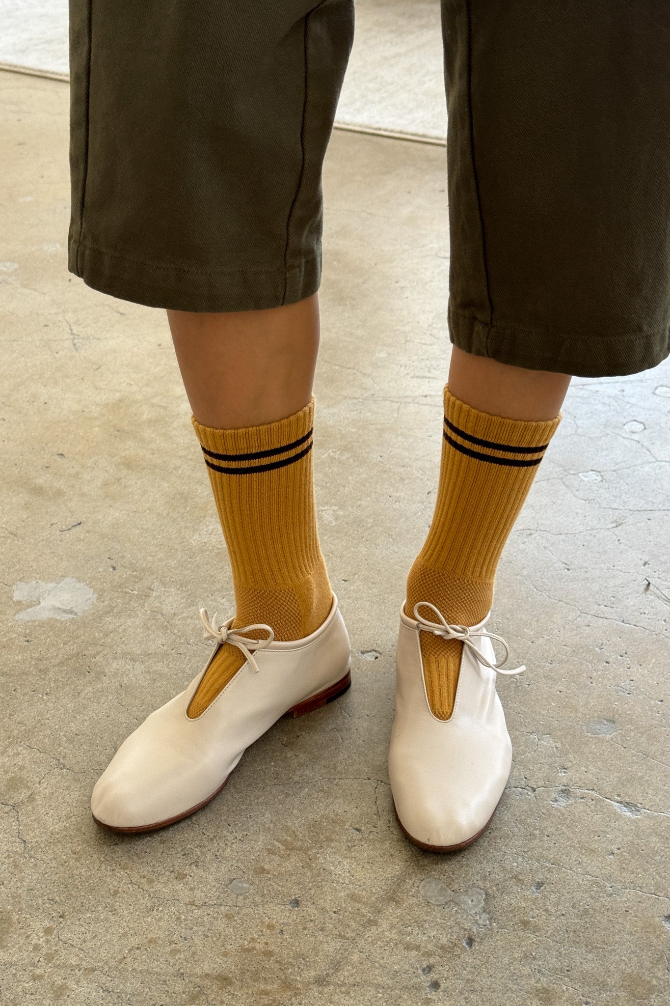 BOYFRIEND SOCKS IN BISCOTTI by Le Bon Shoppe - Romi Boutique