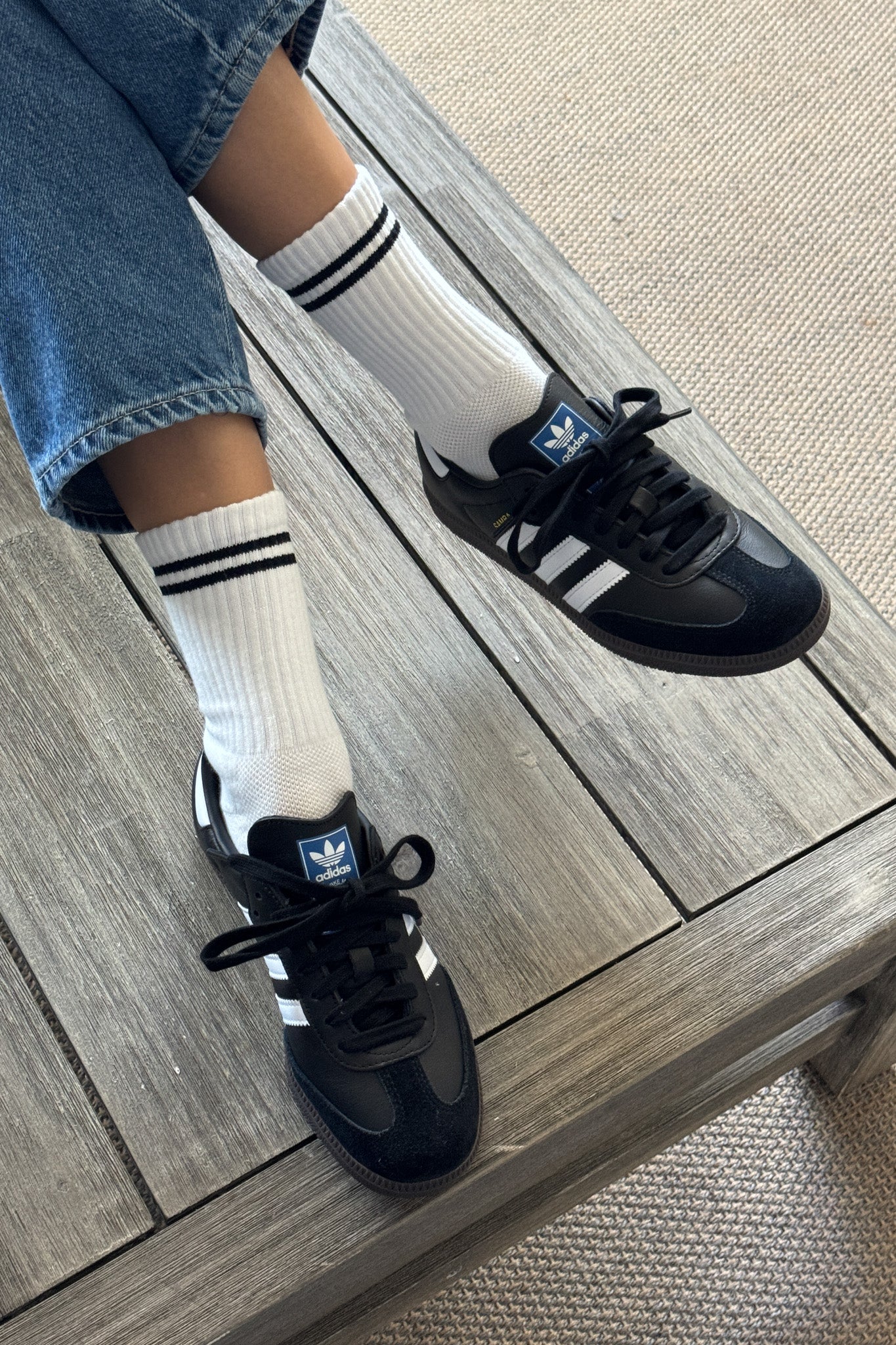 BOYFRIEND SOCKS IN CLASSIC WHITE - Romi Boutique