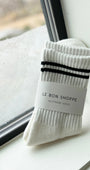 BOYFRIEND SOCKS IN CLASSIC WHITE - Romi Boutique