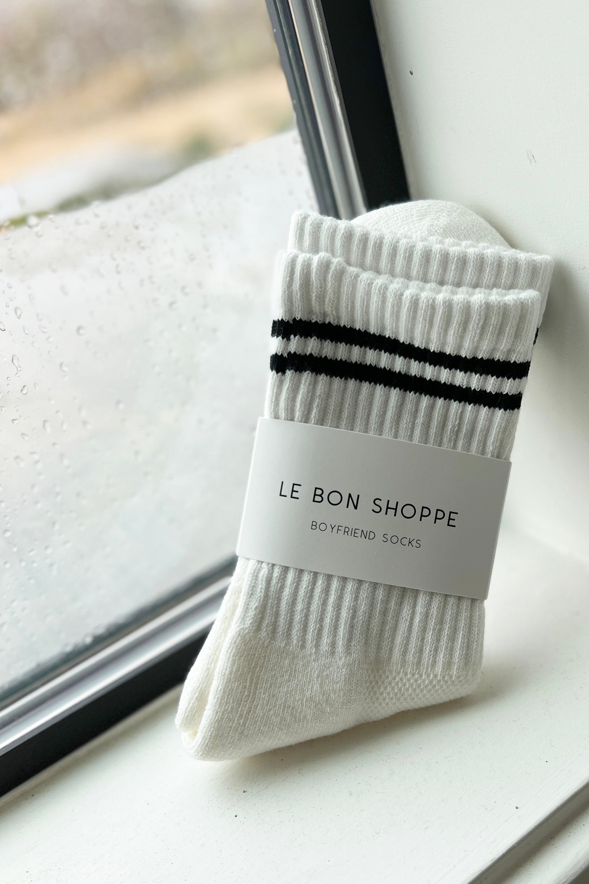 BOYFRIEND SOCKS IN CLASSIC WHITE - Romi Boutique