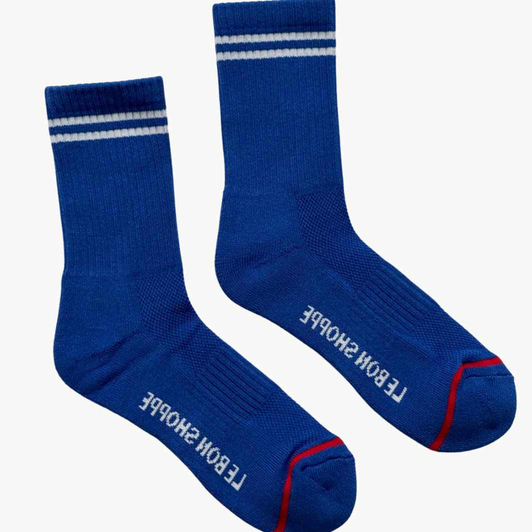 BOYFRIEND SOCKS IN COBALT - Romi Boutique