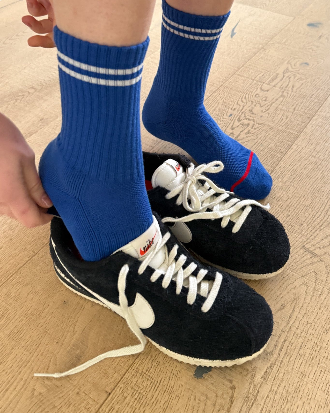 BOYFRIEND SOCKS IN COBALT - Romi Boutique