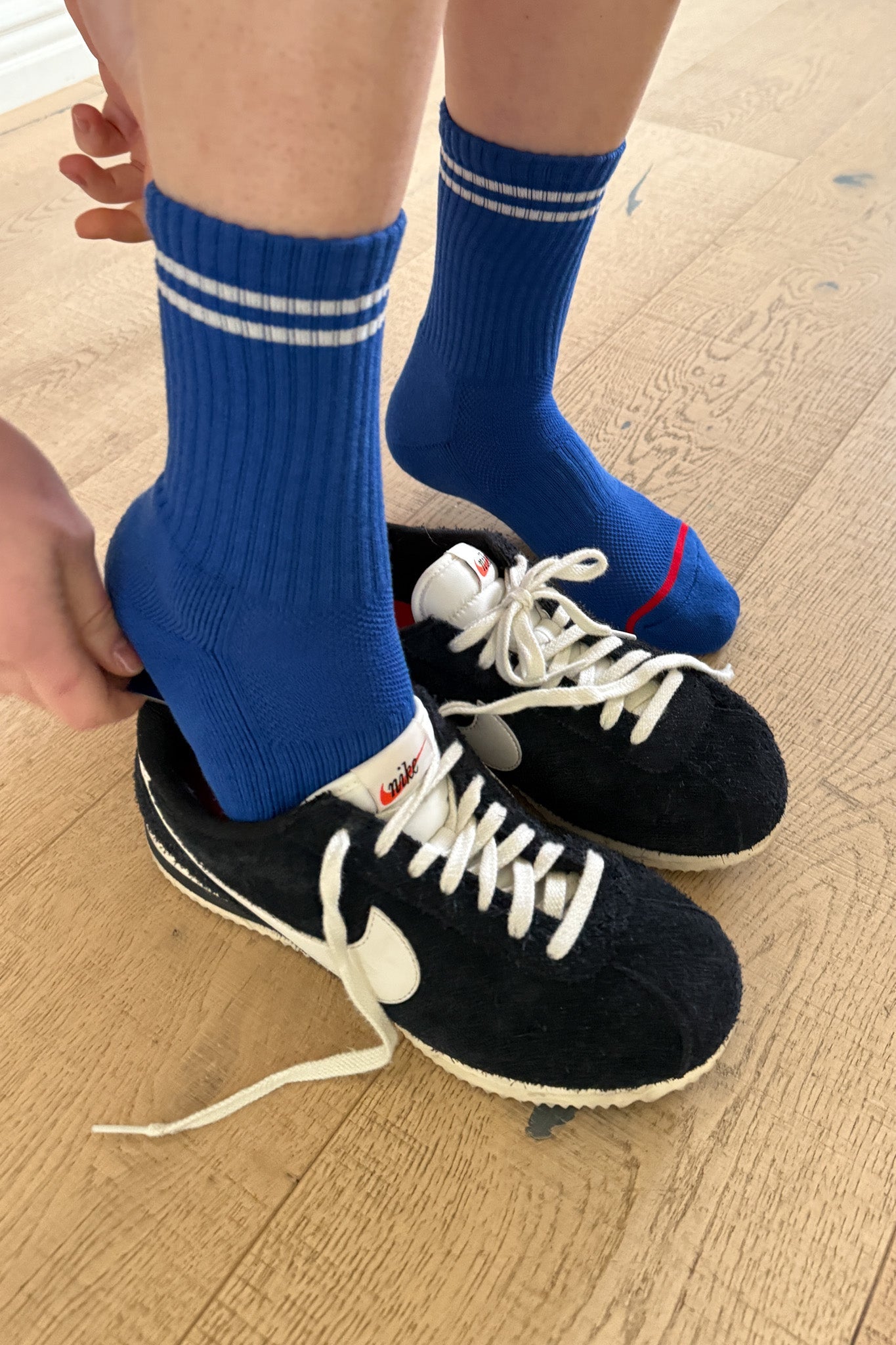 BOYFRIEND SOCKS IN COBALT - Romi Boutique