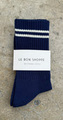BOYFRIEND SOCKS IN COBALT - Romi Boutique