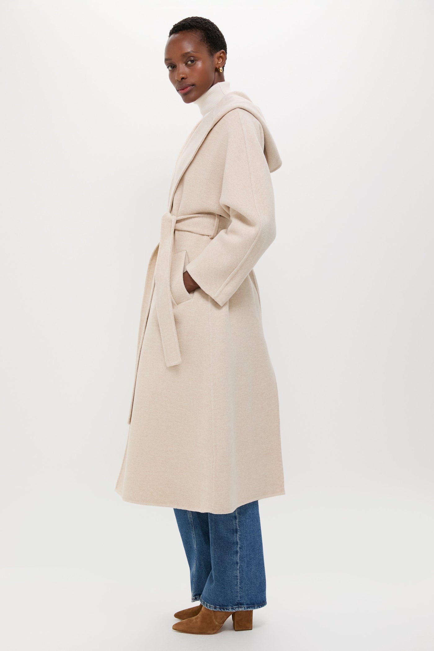 LYLIE COAT IN BEIGE CHINE