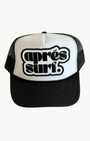 APRES SURF PATCH TRUCKER HAT IN BLACK/WHITE by Local Beach - Romi Boutique