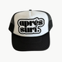 APRES SURF PATCH TRUCKER HAT IN BLACK/WHITE by Local Beach - Romi Boutique