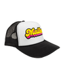 MALIBU PATCH TRUCKER HAT IN BLACK/WHITE by Local Beach - Romi Boutique