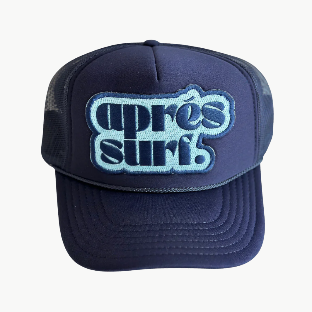APRES SURF PATCH TRUCKER HAT IN NAVY by Local Beach - Romi Boutique
