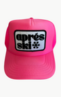 APRES SKI PATCH TRUCKER HAT IN NEON PINK by Local Beach - Romi Boutique