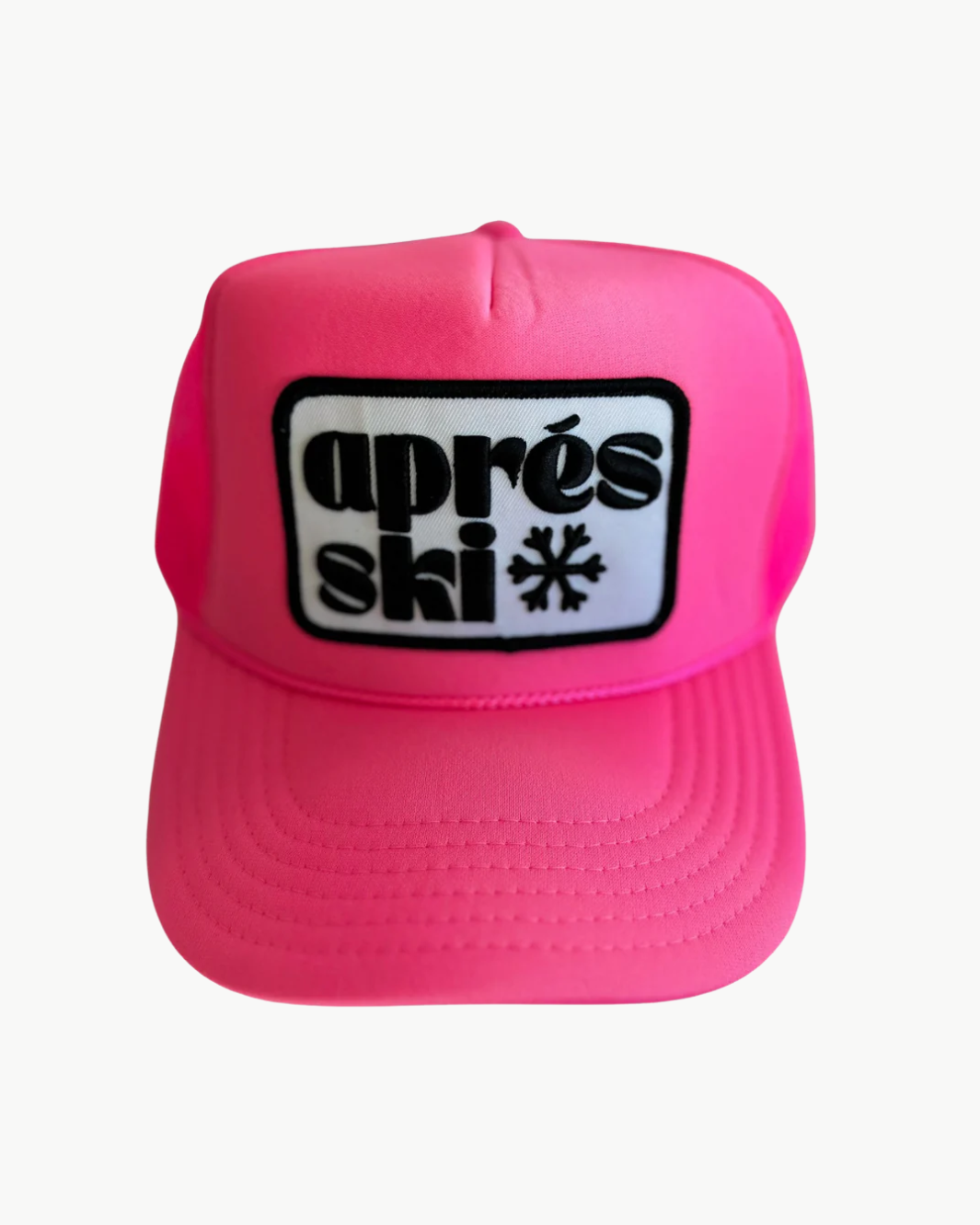 APRES SKI PATCH TRUCKER HAT IN NEON PINK by Local Beach - Romi Boutique