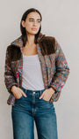 FINLEY SHERPA JACKET IN CHARLOTTE FLORAL PRINT - Romi Boutique