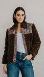 FINLEY SHERPA JACKET IN CHARLOTTE FLORAL PRINT - Romi Boutique