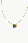 PENDANT NECKLACE IN BLUE TOPAZ - Romi Boutique