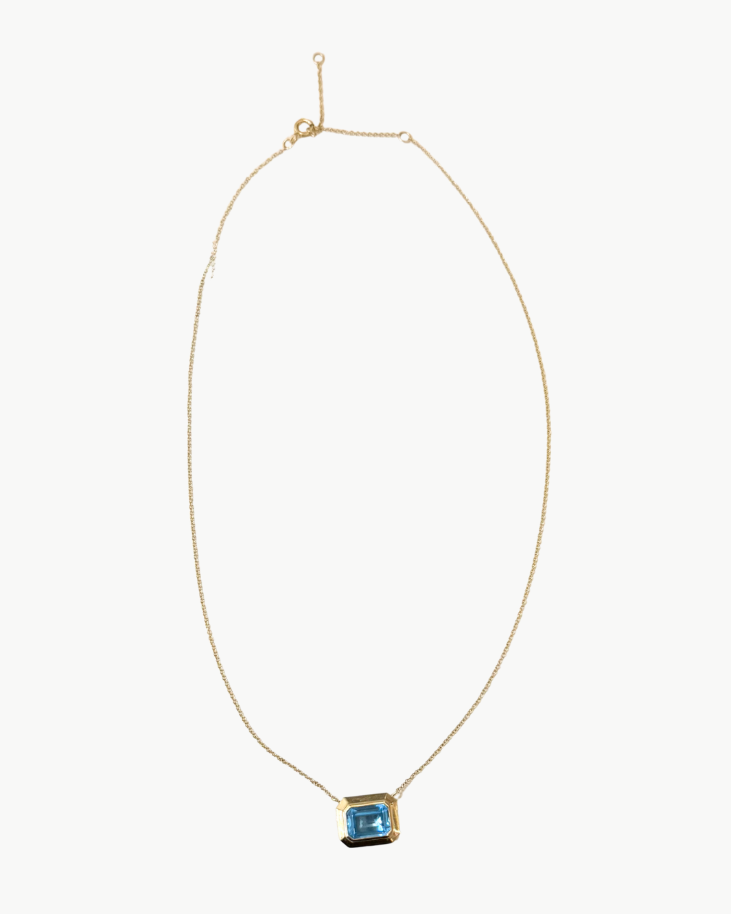 PENDANT NECKLACE IN BLUE TOPAZ - Romi Boutique