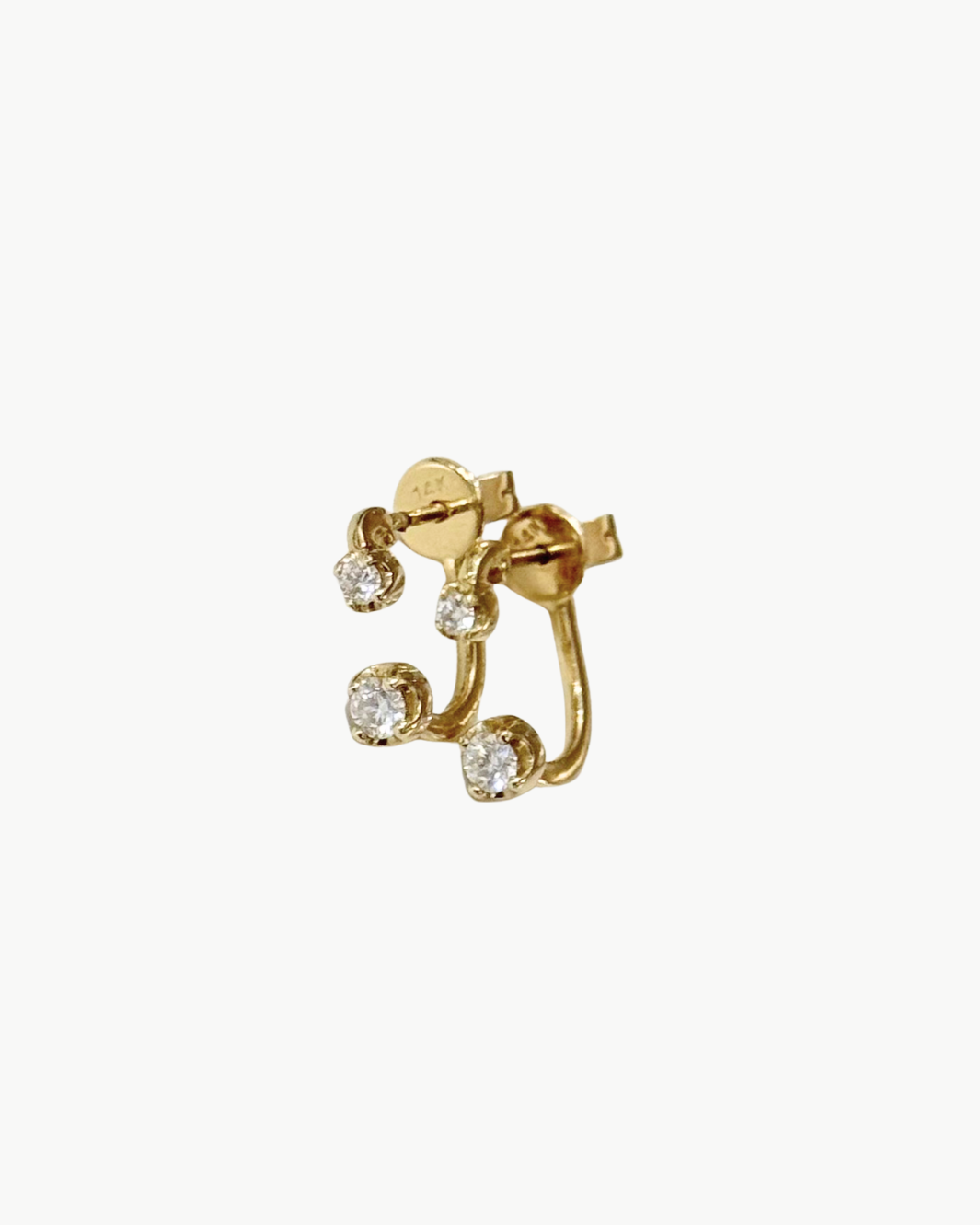 DIAMOND FLOATIE STUD SET IN 14K GOLD - Romi Boutique