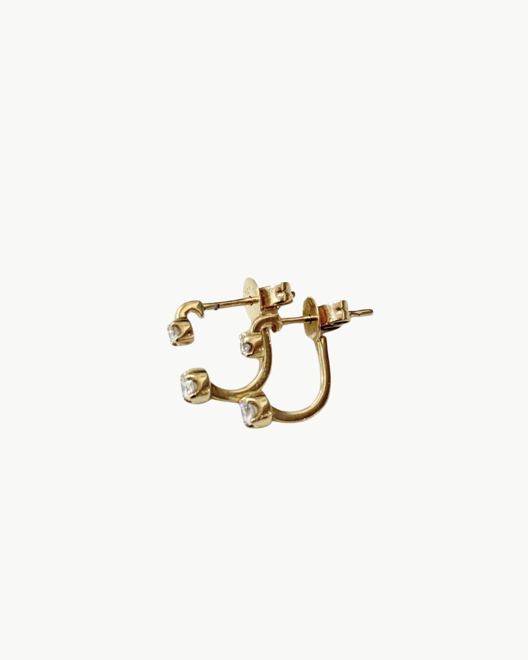 Lumilla DIAMOND FLOATIE STUD SET IN 14K GOLD
