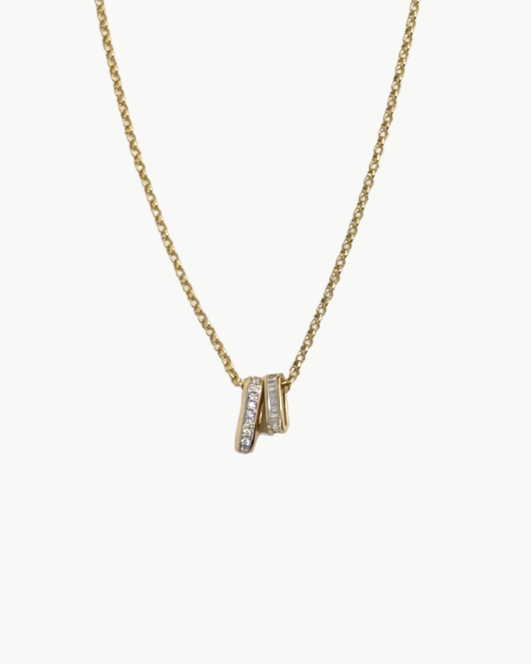 DIAMOND LINK NECKLACE IN GOLD - Romi Boutique