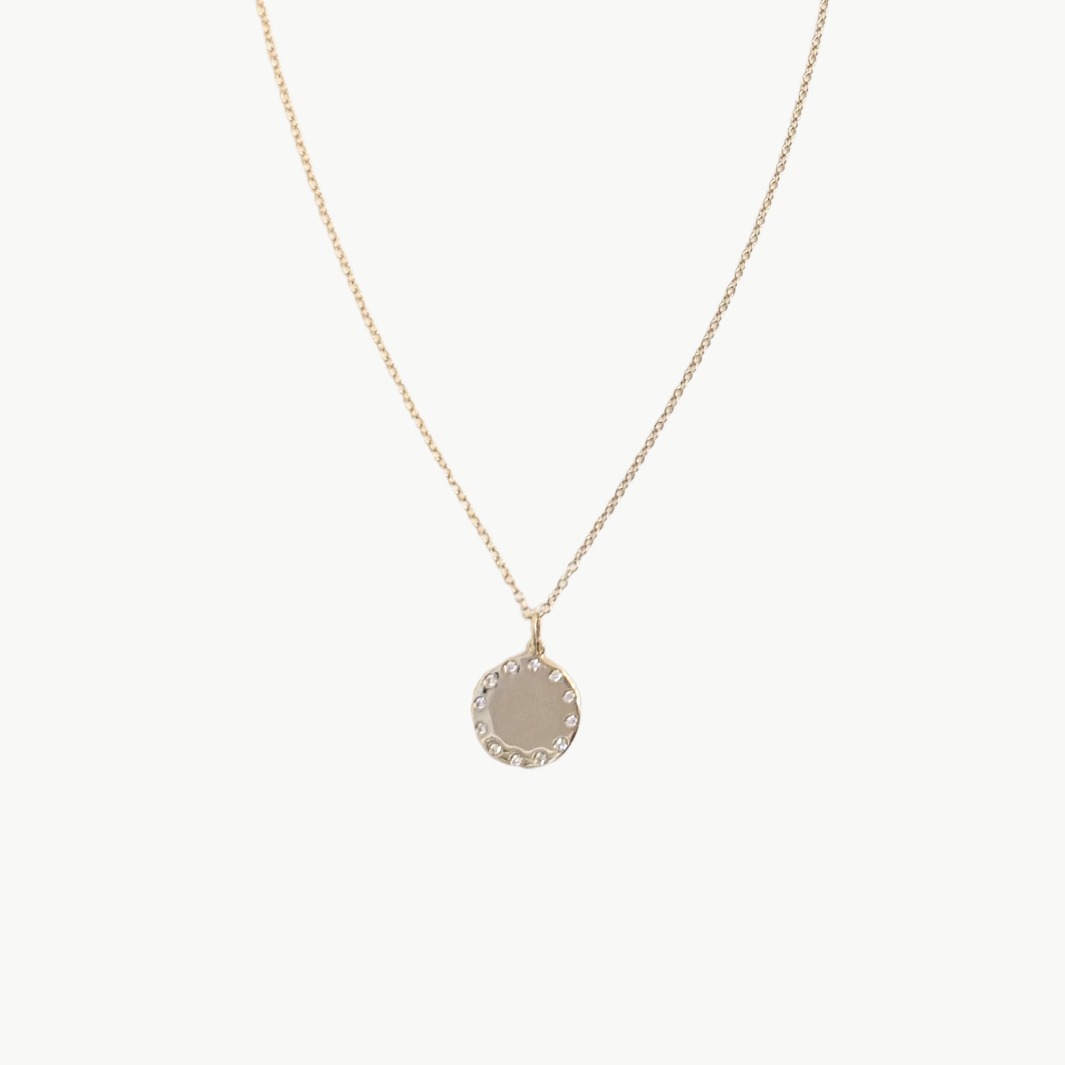 DISC NECKLACE IN GOLD - Romi Boutique