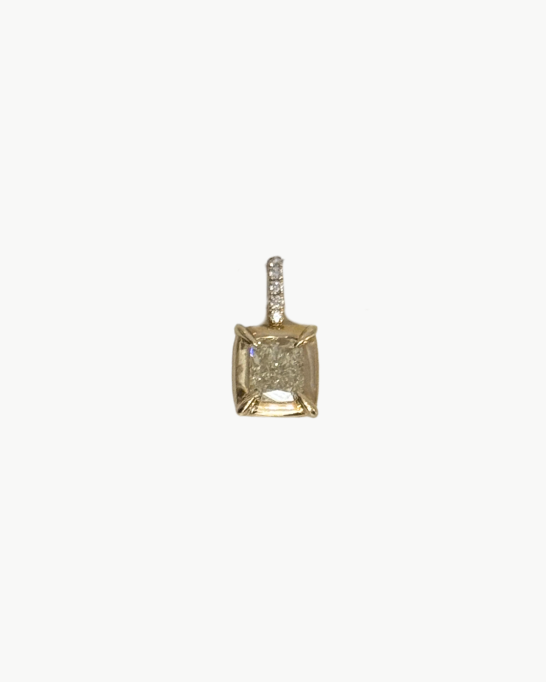 LARGE DIAMOND PENDANT IN GOLD - Romi Boutique