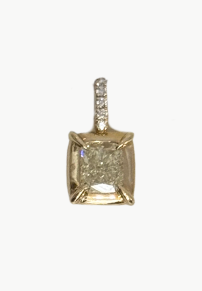 LARGE DIAMOND PENDANT IN GOLD - Romi Boutique