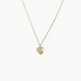 POUF HEART NECKLACE IN GOLD - Romi Boutique