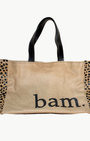 MAHJONG GAMER TOTE IN CHEETAH SPOT CAFE AU LAIT BAM by Lynn Tallerico - Romi Boutique