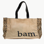 MAHJONG GAMER TOTE IN CHEETAH SPOT CAFE AU LAIT BAM by Lynn Tallerico - Romi Boutique