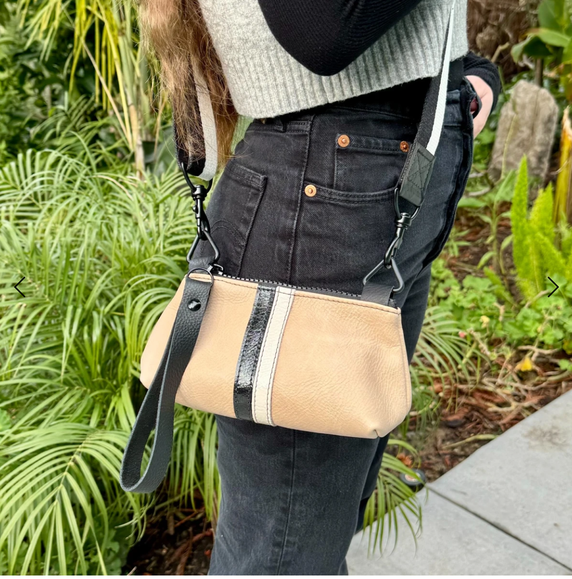 DARLA IN CAFE AU LAIT WITH STRIPES by Lynn Tallerico - Romi Boutique