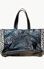 MAHJONG GAMER TOTE IN BLACK BACK/CREAM - Romi Boutique
