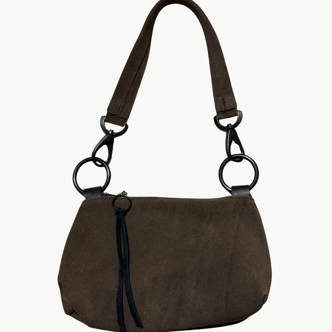 AMY IN DARK BROWN SUEDE - Romi Boutique