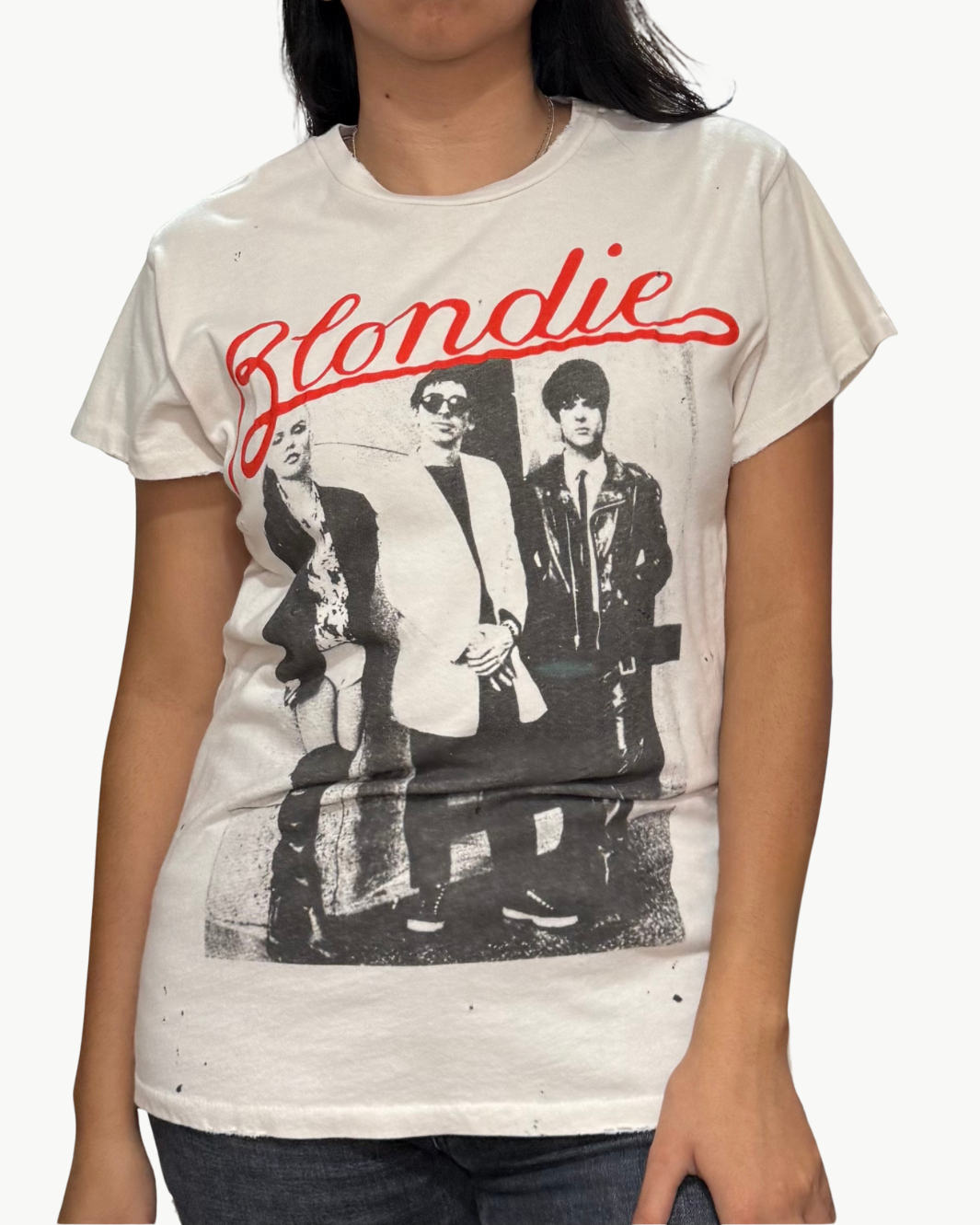 BLONDIE CREW TEE IN VINTAGE WHITE - Romi Boutique