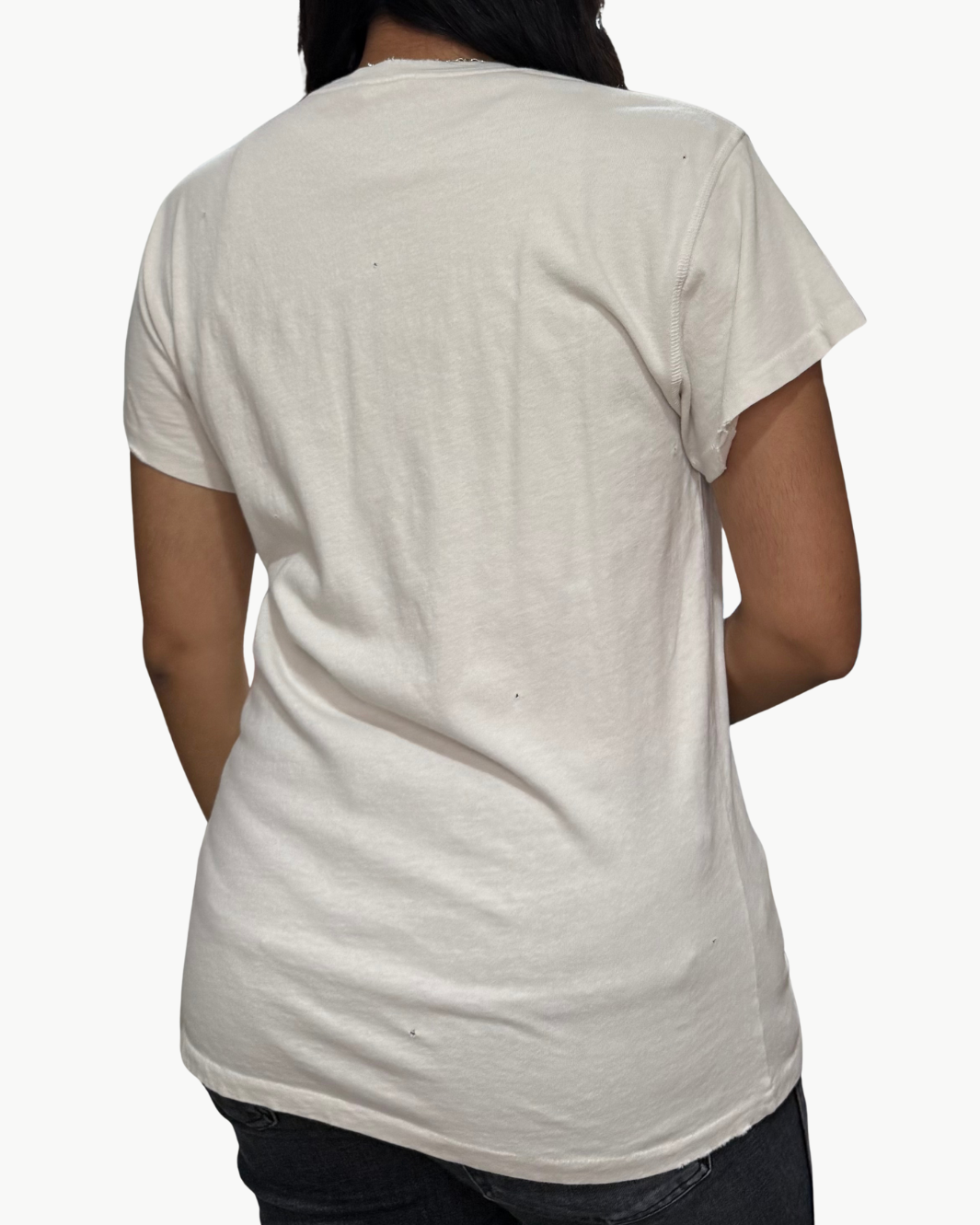 BLONDIE CREW TEE IN VINTAGE WHITE - Romi Boutique