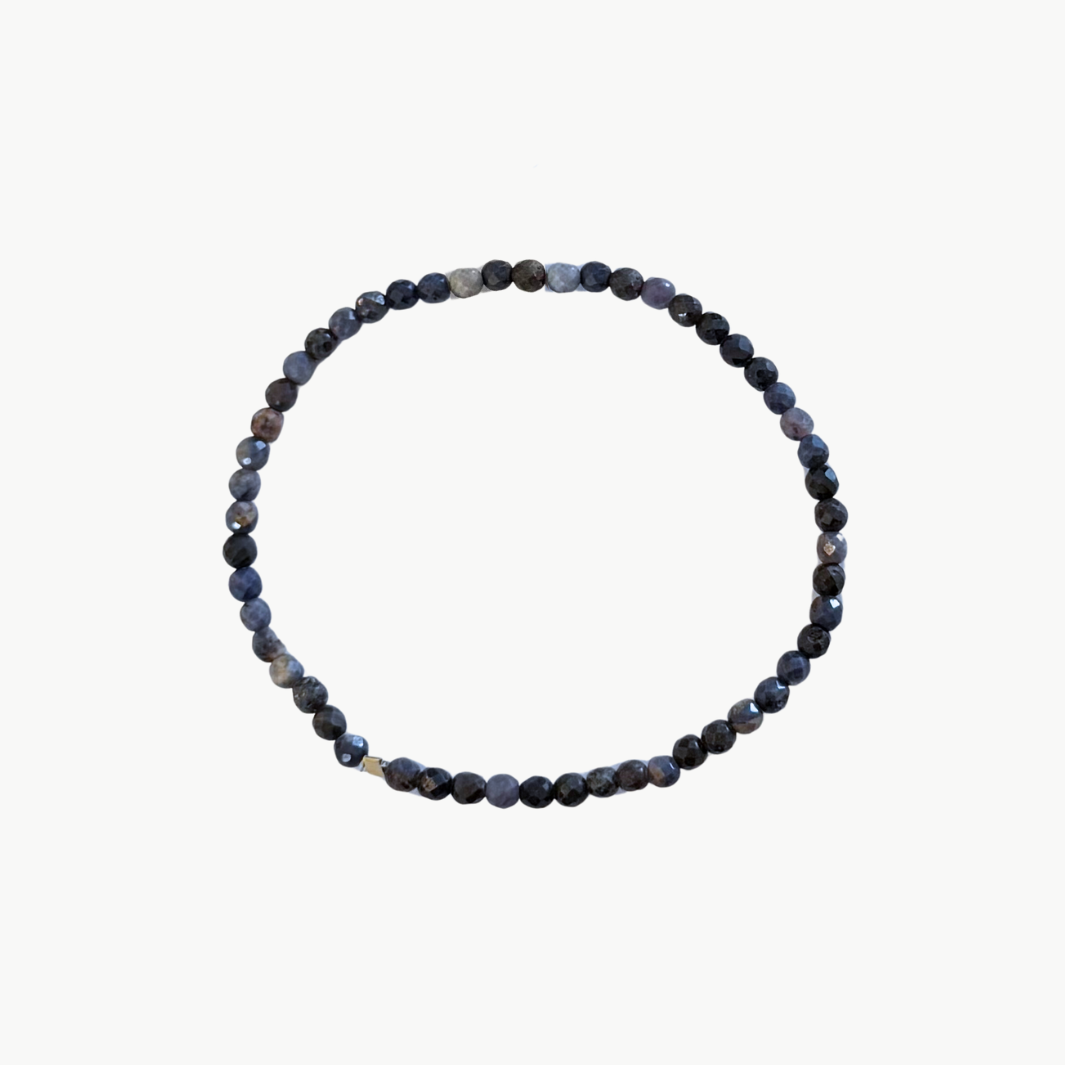 SEMIPRECIOUS BRACELET IN BLACK MARBLE by MARIT RAE - Romi Boutique