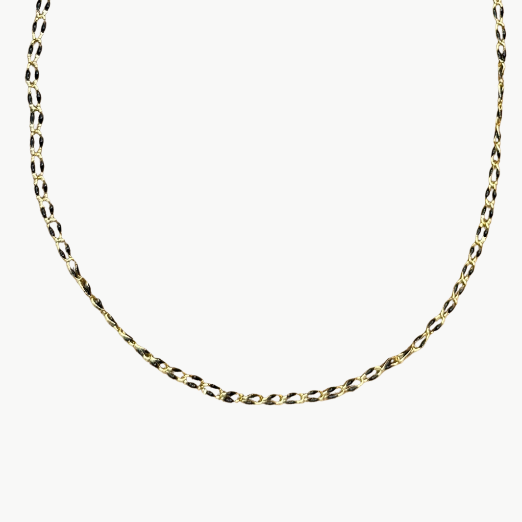 OVAL LINK NECKLACE IN BLACK by Marit Rae - Romi Boutique