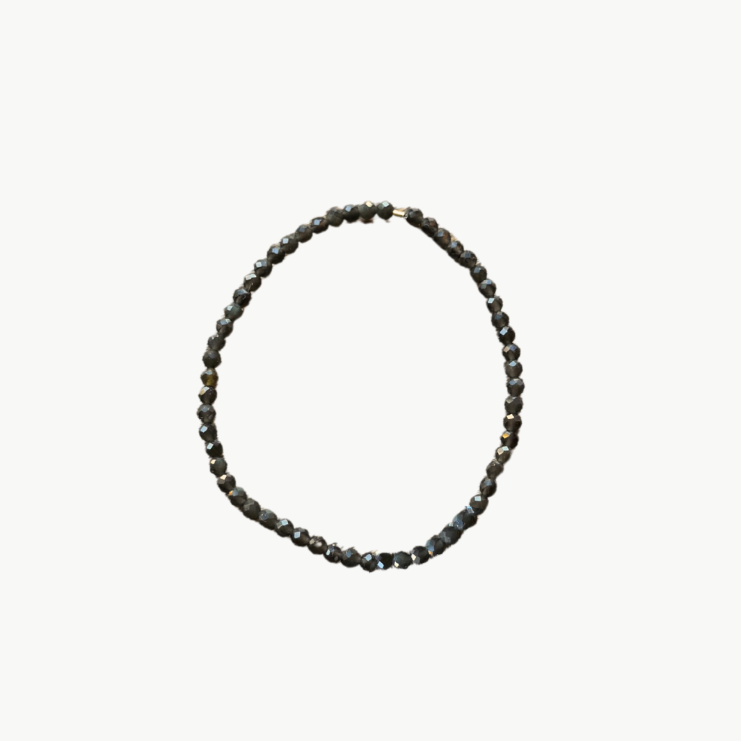 SKINNY SEMIPRECIOUS BRACELET IN BLACK by Marit Rae - Romi Boutique