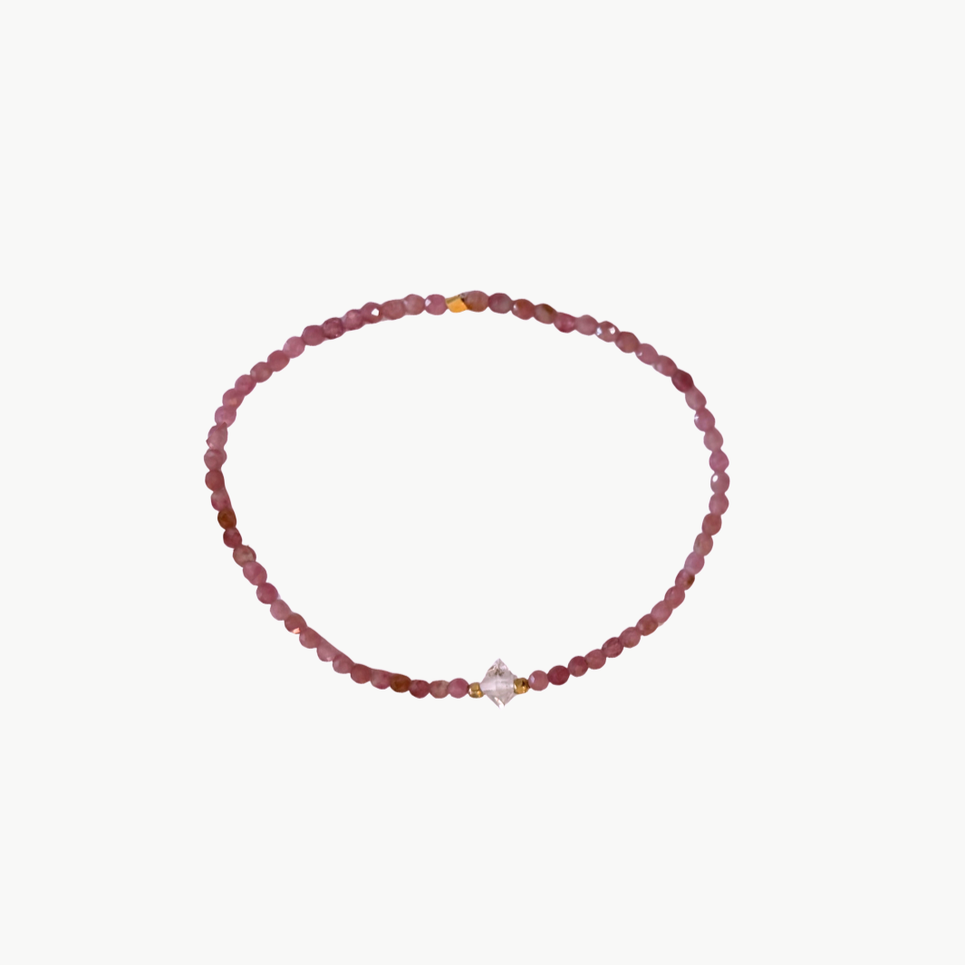 BEADED BRACELET IN DUSTY ROSE by Marit Rae - Romi Boutique