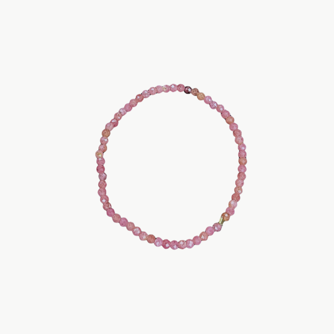 SKINNY SEMIPRECIOUS BRACELET IN DUSTY ROSE by Marit Rae - Romi Boutique