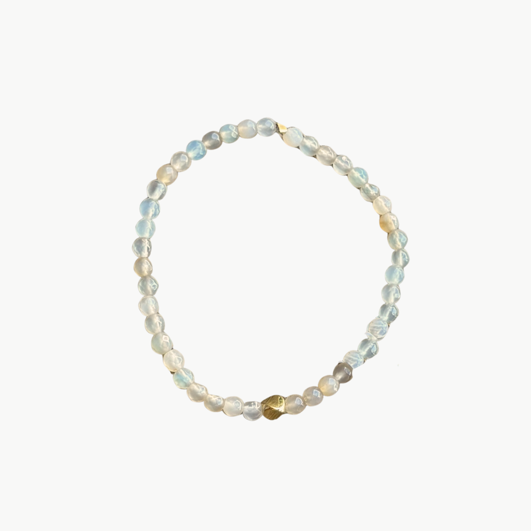 SKINNY CHARM BRACELET IN FADED CLEAR by Marit Rae - Romi Boutique