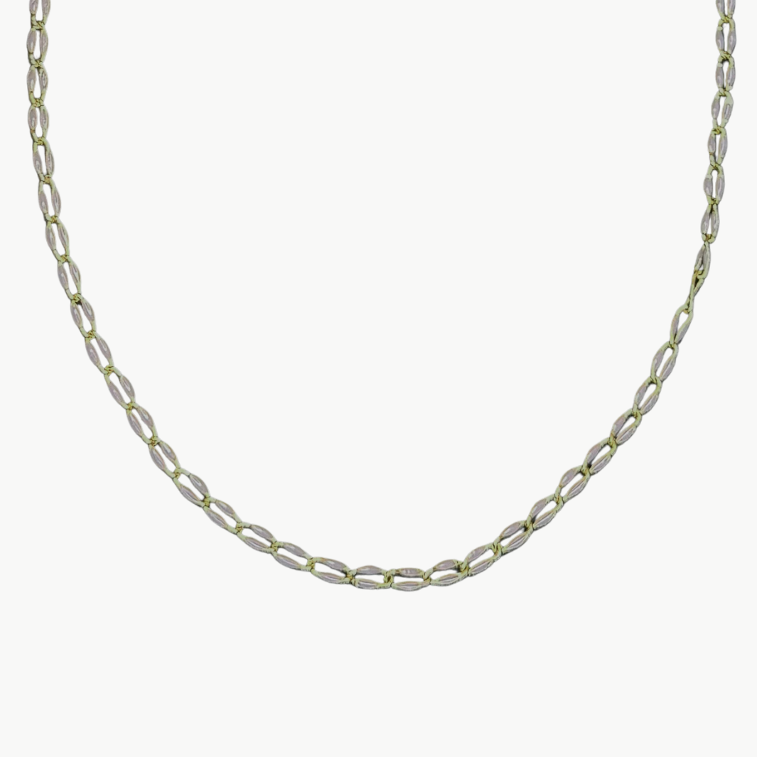 OVAL LINK NECKLACE IN GREY by Marit Rae - Romi Boutique