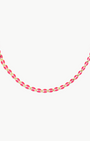OVAL LINK NECKLACE IN NEON PINK by Marit Rae - Romi Boutique