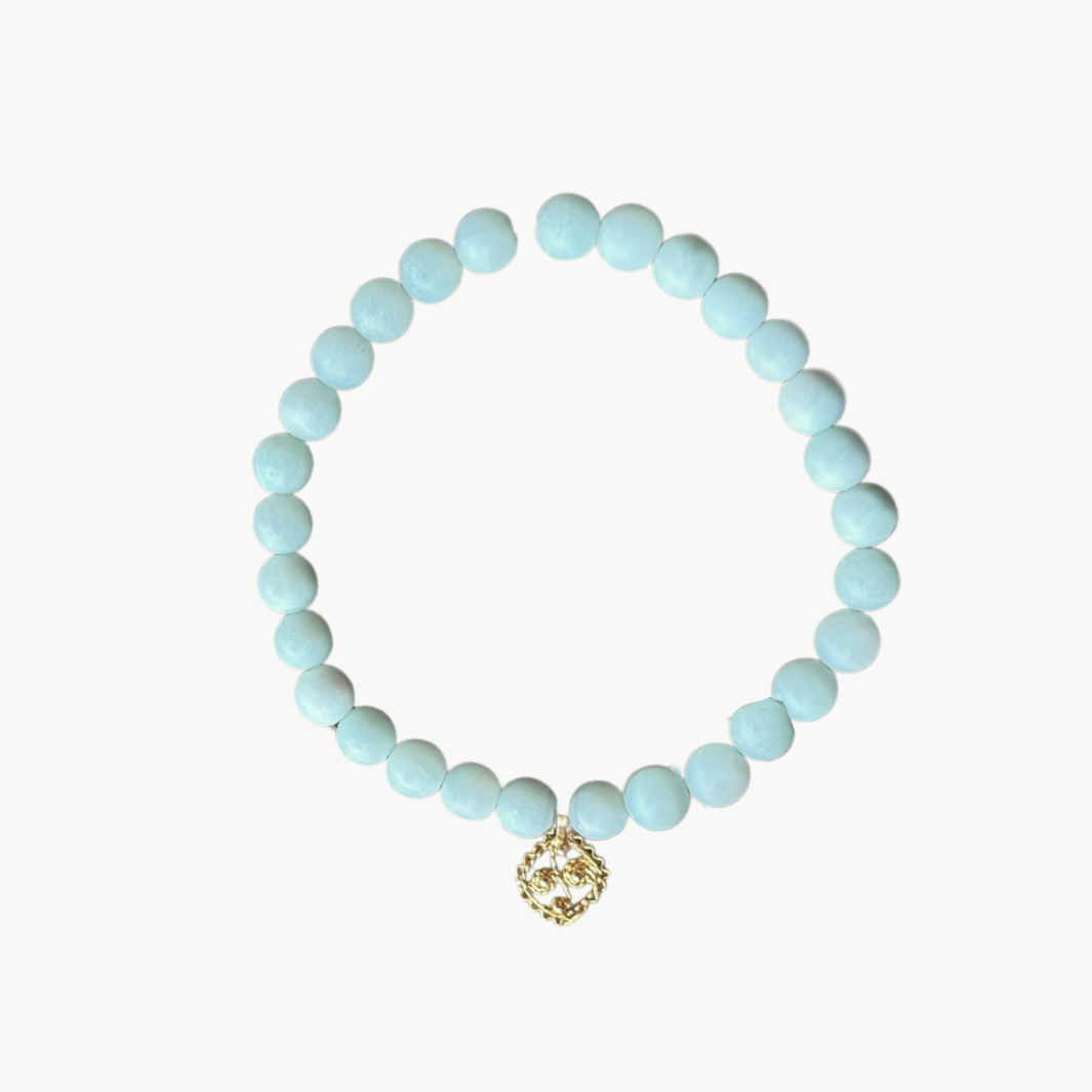 CHARM BRACELET IN PALE BLUE by Marit Rae - Romi Boutique